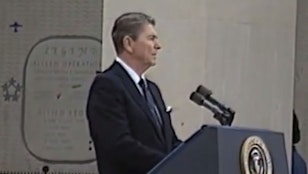 Quote - Democracy is worth dying for, because it's the… Ronald Reagan's quote Democracy is worth dying for, because it's the…