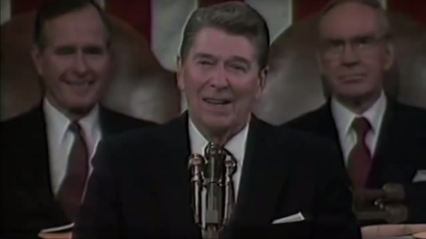 Quote - We don't have deficits because people are taxed… Ronald Reagan's quote We don't have deficits because people are taxed…