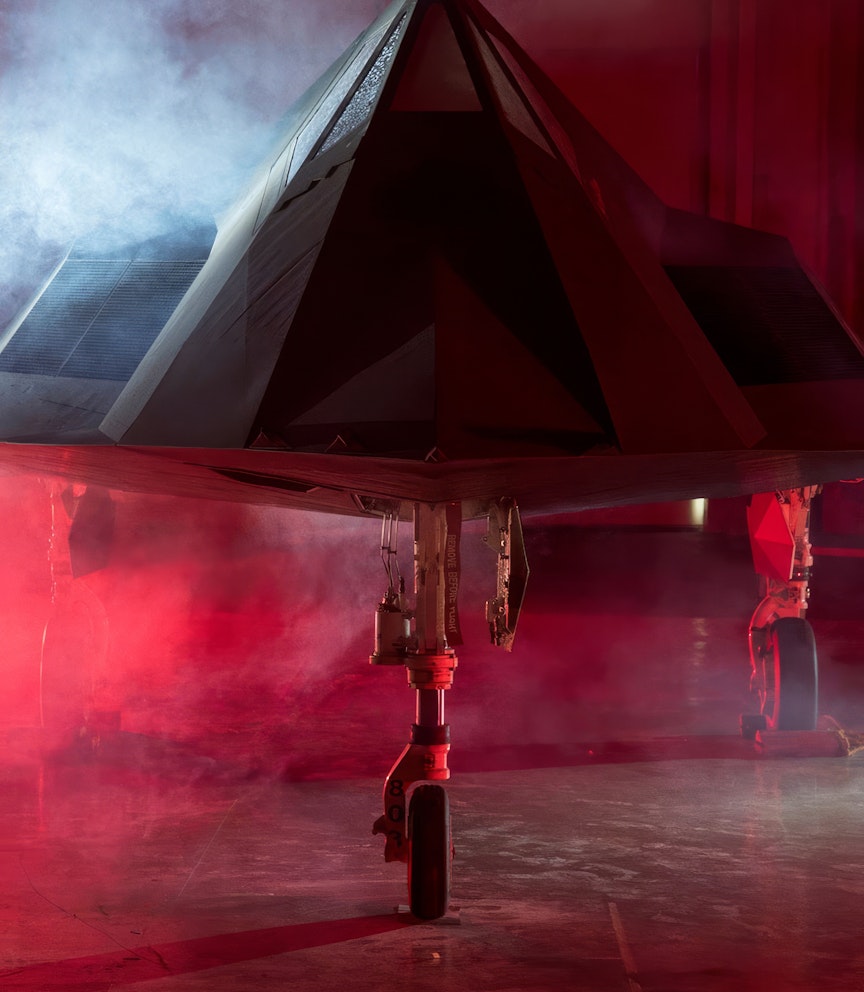F-117 Nighthawk Stealth Fighter Red Smoke F-117 Nighthawk Stealth Fighter Red Smoke