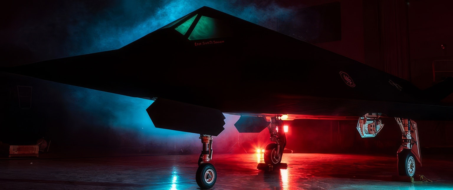 F-117 Nighthawk Stealth Fighter Night shot of the F-117 Nighthawk