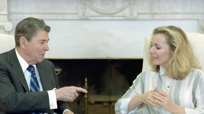 Peggy Noonan with Ronald Reagan