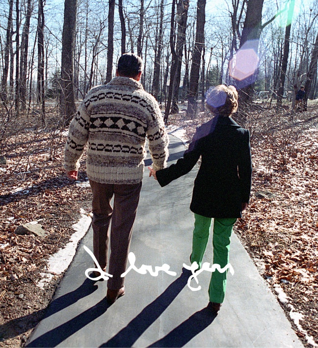 Nancy and Ronnie holding hands Nancy and Ronnie holding hands