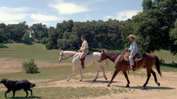 Nancy and Ronnie riding horses Nancy and Ronnie riding horses