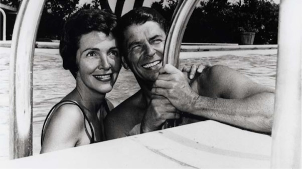 Nancy and Ronnie in pool Nancy and Ronnie in pool