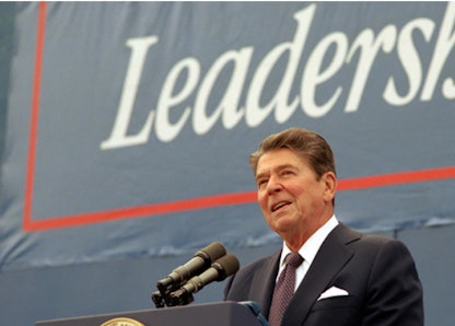 Reagan speaking Reagan speaking