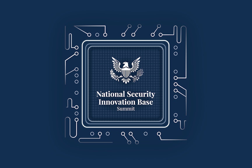National Security Innovation Base Summit Logo Text that reads National Security Innovation Base Summit