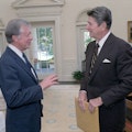Presidents Jimmy Carter and Ronald Reagan Presidents Jimmy Carter and Ronald Reagan in the Oval Office
