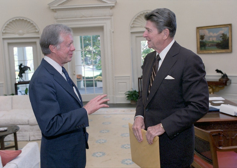 Presidents Jimmy Carter and Ronald Reagan Presidents Jimmy Carter and Ronald Reagan in the Oval Office