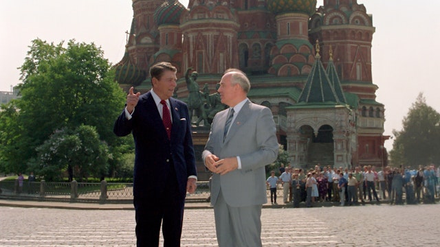 Ronald Reagan and Mikhail Gorbachev in Moscow Ronald Reagan and Mikhail Gorbachev in Moscow