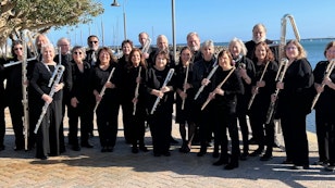 Group photo: Song of the Angels Flute Orchestra