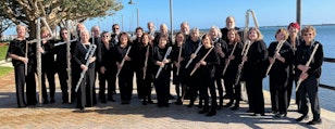 Group photo: Song of the Angels Flute Orchestra