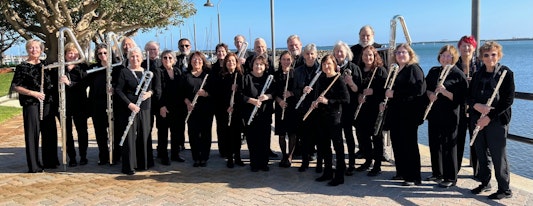Group photo: Song of the Angels Flute Orchestra