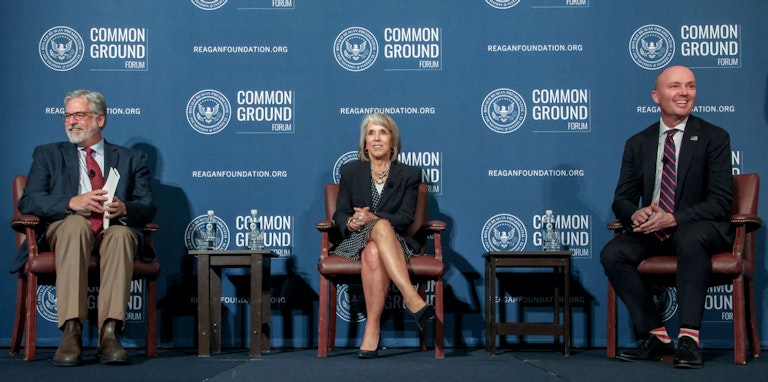 Utah Governor Spencer Cox (R) and New Mexico Governor Michelle Lujan Grisham (D)