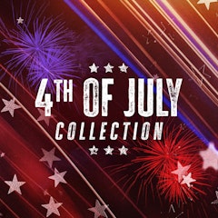 Red white and blue fireworks