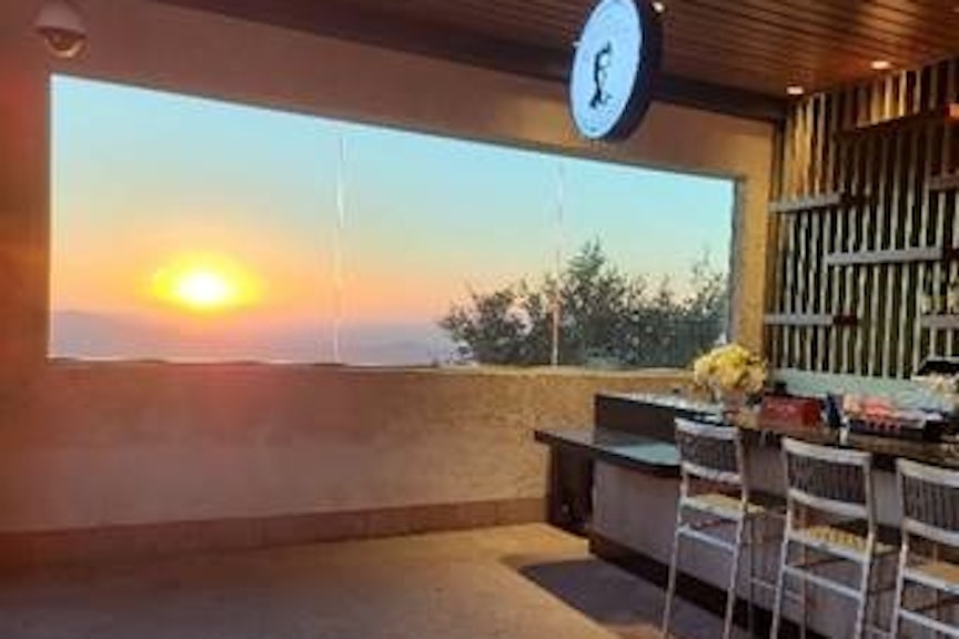 Sunset view from the Bistro Bar