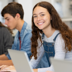 Digital Leadership Simulation Image Female Student