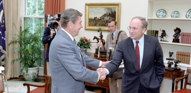 President Reagan with Dick Cheney