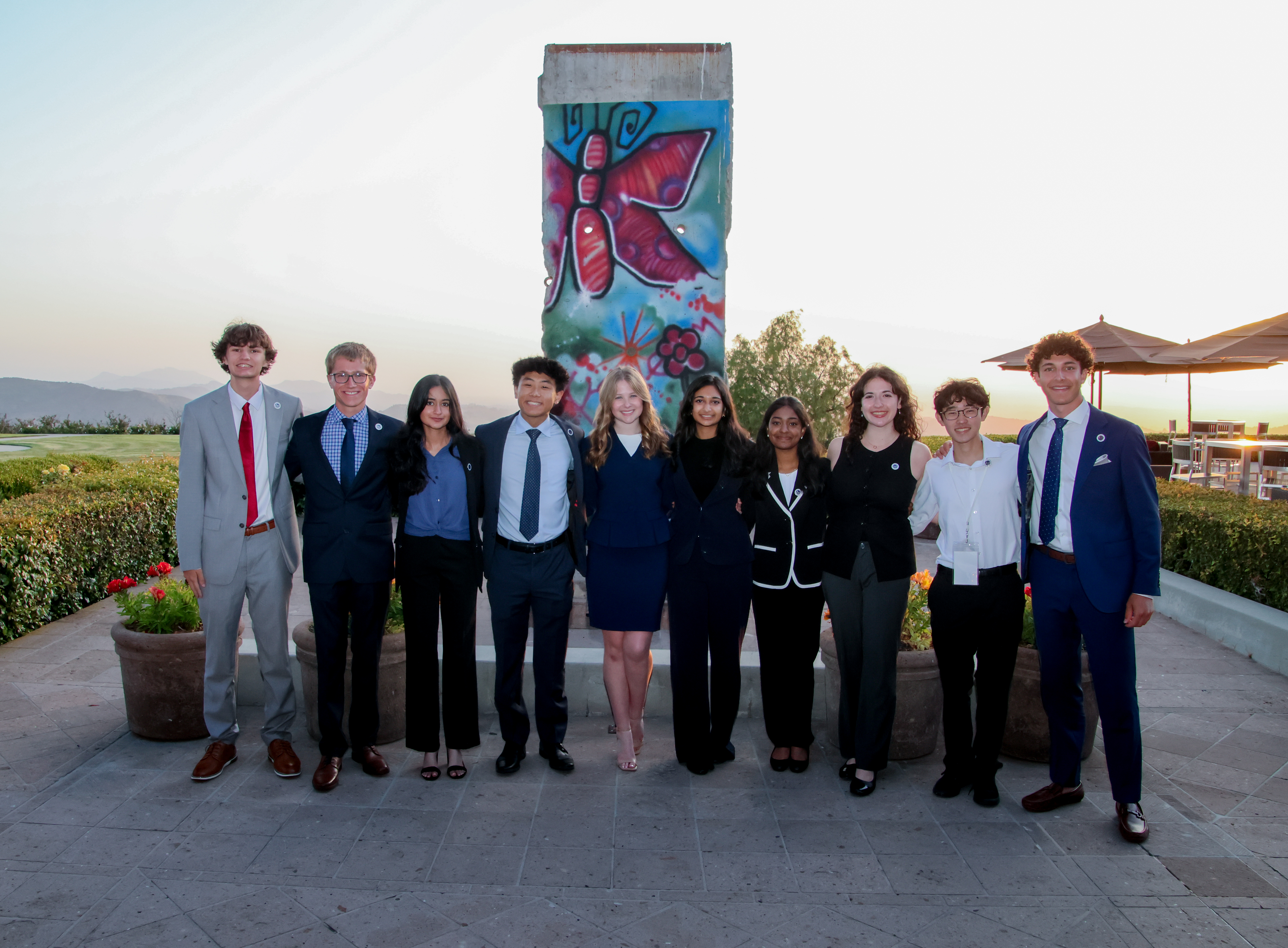 2025 GE-Reagan Scholars at Berlin Wall