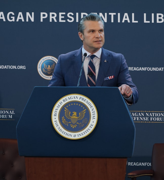 RNDF_SecWar Hegseth Secretary of War Pete Hegseth makes keynote remarks at the 2025 Reagan National Defense Forum