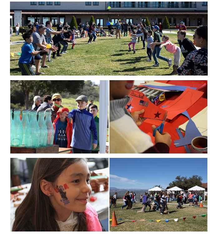 Presidents' Day activites at the Reagan Library South Lawn