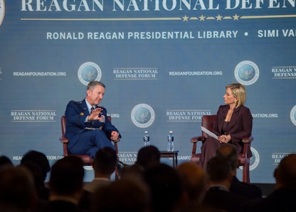 General Dan Caine speaks at the Reagan National Defense Forum
