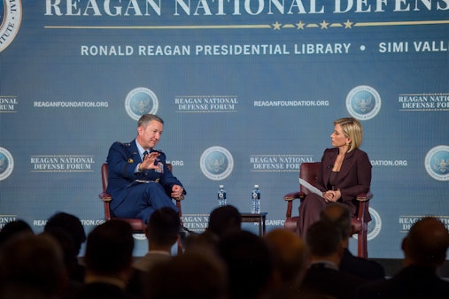 General Dan Caine speaks at the Reagan National Defense Forum