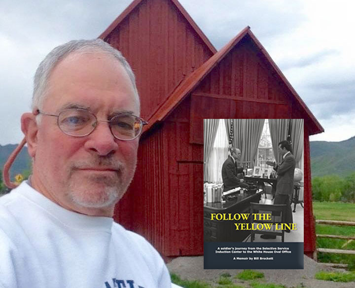 Author Bill Brockett, Book cover of "Follow the Yellow Line"