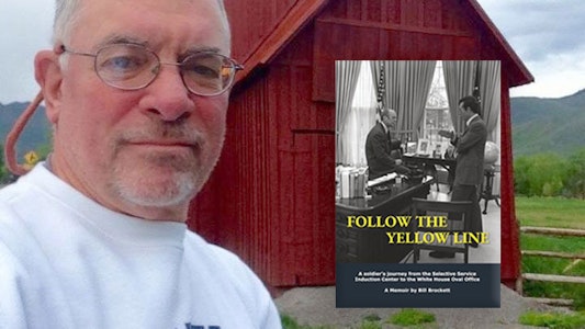 Author Bill Brockett, Book cover of "Follow the Yellow Line"