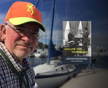Author Bill Brockett, Book cover of "Follow the Yellow Line"