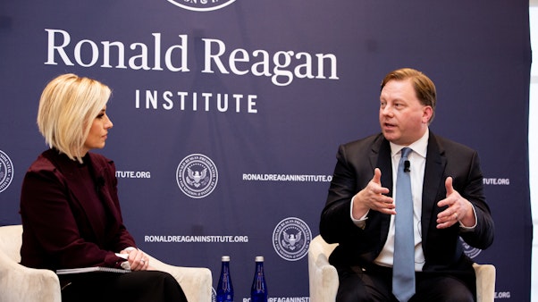 Ms. Morgan Brennan moderates with Michael Duffey