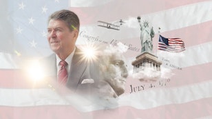 A montage of images from America's history