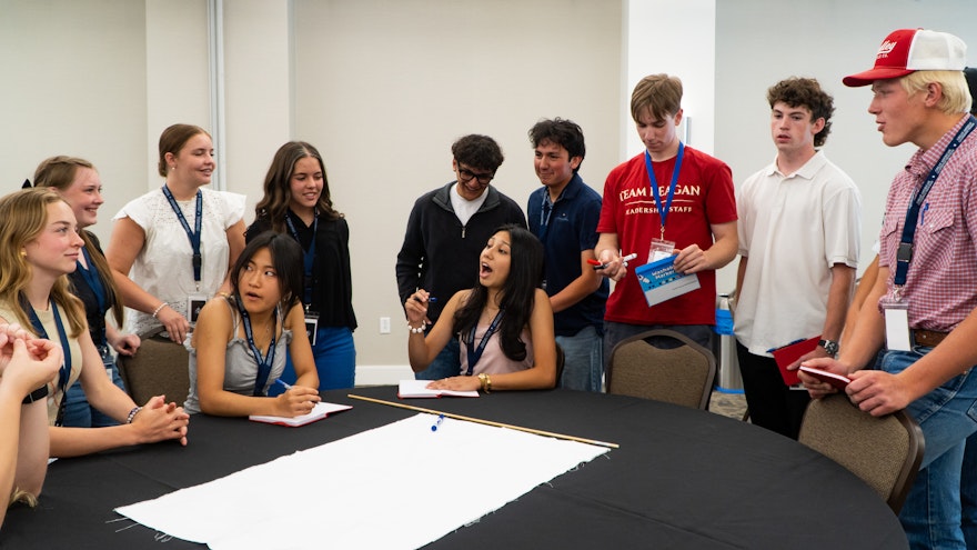 Students working together on a project