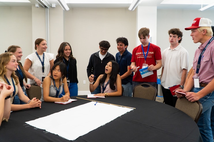 Students working together on a project