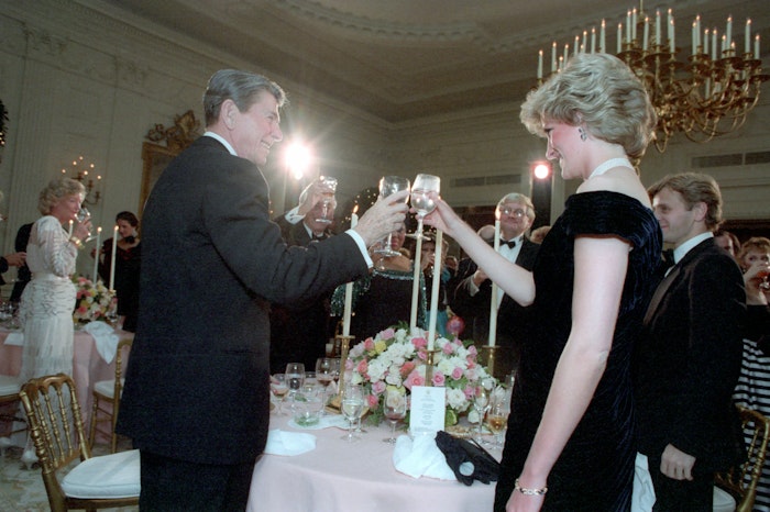 Ronald Reagan and Princess Diana cheers